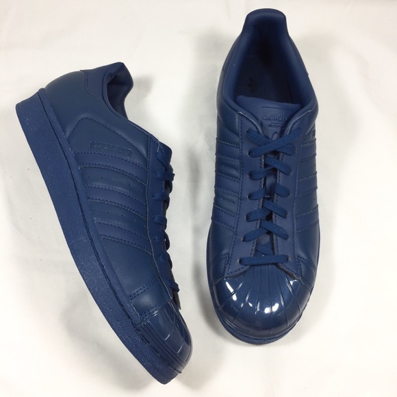 blue leather adidas